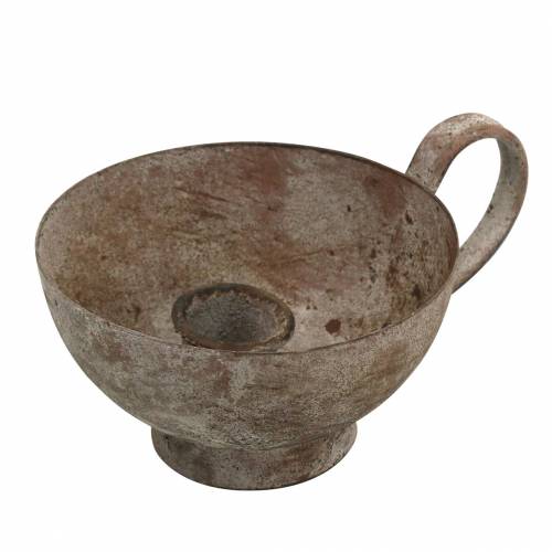 Floristik24 Decorative cup candle holder antique look patina Ø13cm H5.5cm