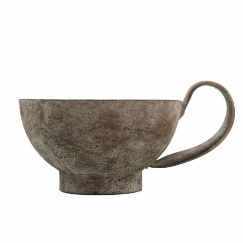Floristik24 Decorative cup candle holder antique look patina Ø13cm H5.5cm