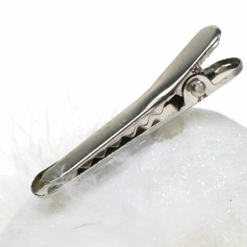 Product Dove on the clip white 14cm 2pcs