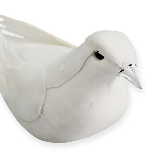 Floristik24 Deco doves on wire white 16cm 4pcs