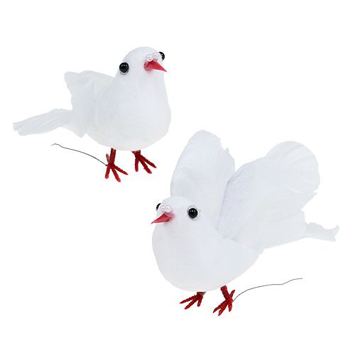 Product Pigeons 5cm on the wire White 8pcs