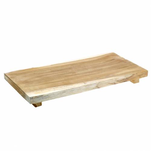 Floristik24 Decorative tray teak nature 38×18cm