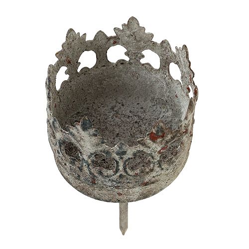 Product Tealight holder Ø3.8cm H9.5cm for sticking grey 1 pc