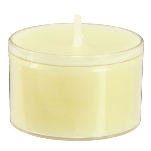 Product Night Lights Tea Lights Cream Yellow in Plastic Bowl 8 Hours 50 Pcs