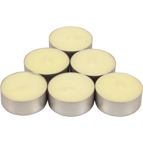 Product Tea lights yellow aluminum Wenzel candles burning time 5 hours 100 pieces