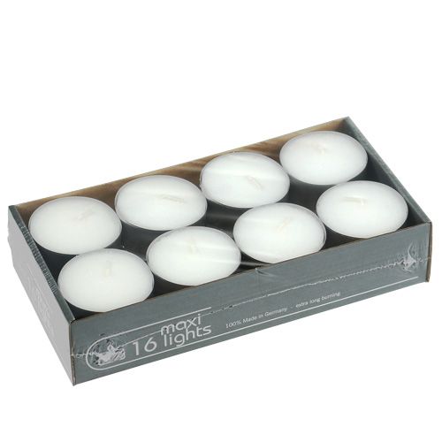 Product Tealights maxi Ø58mm 16 pcs white