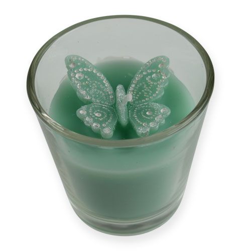 Floristik24 Deco tealights in glass with butterfly 2pcs