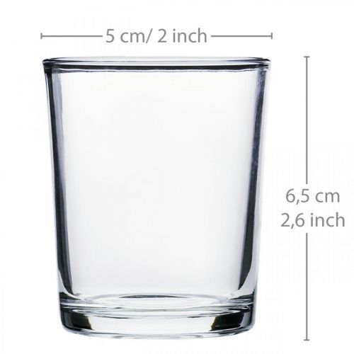 Product Tealight glasses clear Ø5cm H6.5cm 24pcs