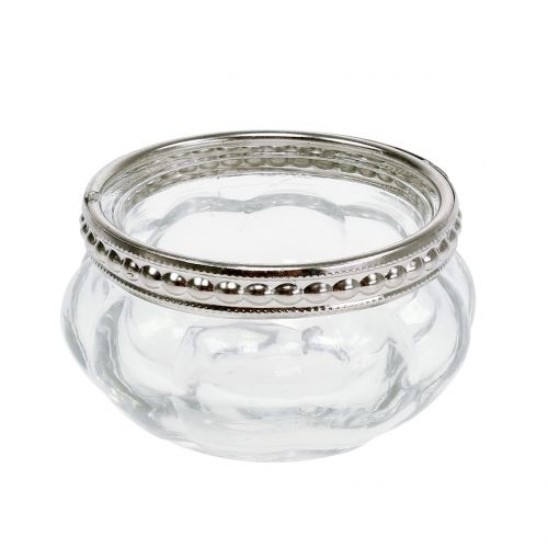 Floristik24 Tealight glass transparent Ø6cm H3.5cm