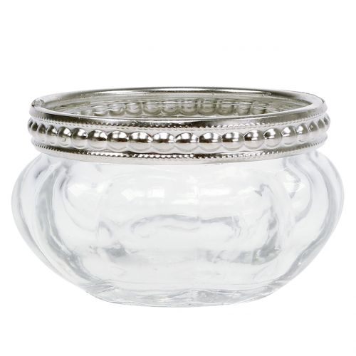 Floristik24 Tealight glass transparent Ø6cm H3.5cm