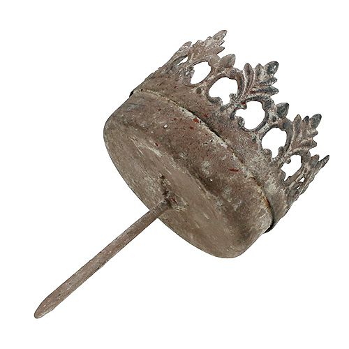 Floristik24 Tea light holder antique Ø5cm H10cm grey