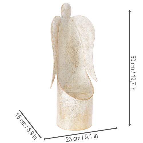 Golden Metal Angel Candle