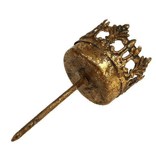 Floristik24 Tealight holder gold antique Ø3.8cm H9.5cm 1 pc
