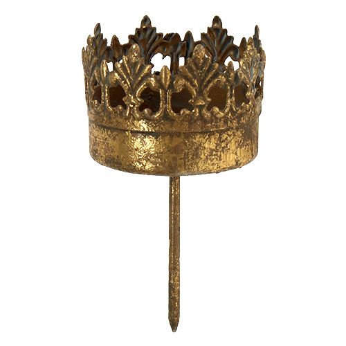 Floristik24 Tealight holder gold antique Ø5cm H10cm 1 pc