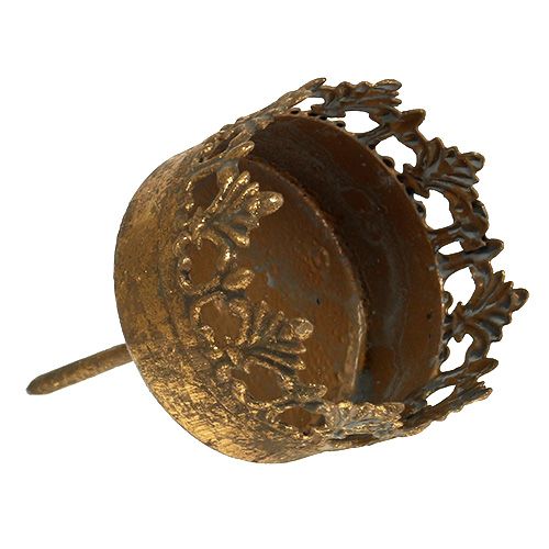 Floristik24 Tealight holder gold antique Ø5cm H10cm 1 pc