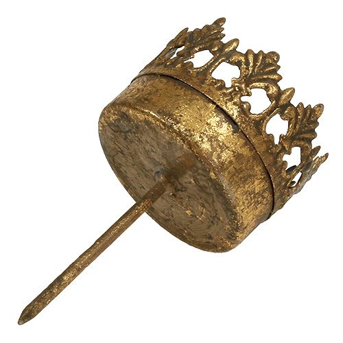 Floristik24 Tealight holder gold antique Ø5cm H10cm 1 pc