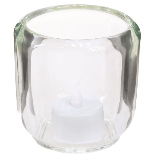 Floristik24 Tealight holder candle holder glass clear Ø8cm H8cm 6 pcs