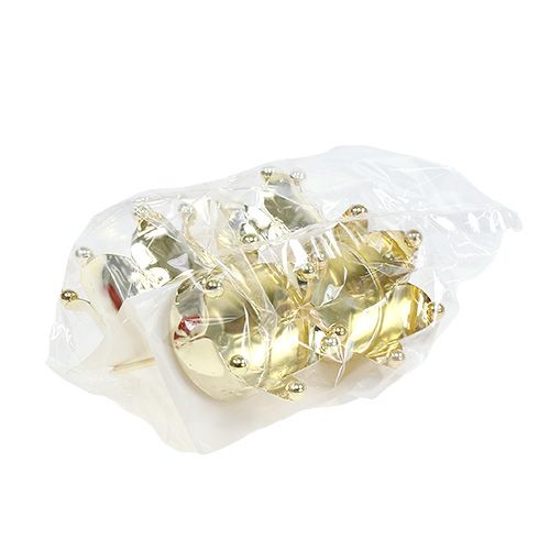 Floristik24 Tea light holder crown gold Ø4.8cm 4pcs