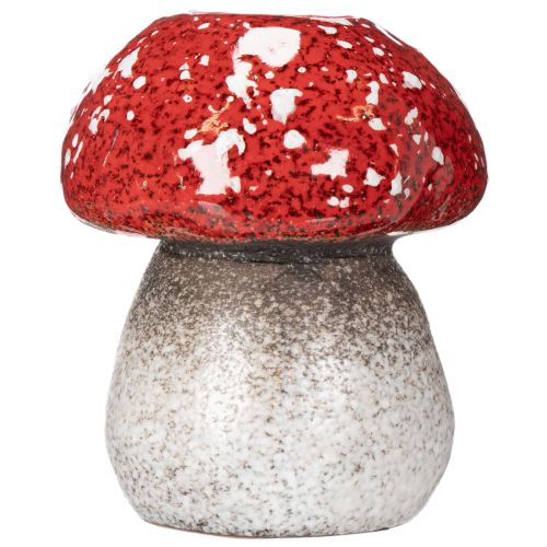 Decorative mushroom, fly agaric, tealight holder as table decoration, 9cm | Floristik24.co.uk