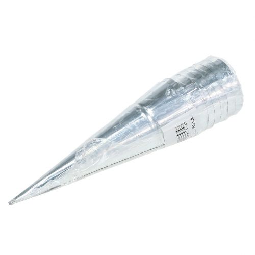 Floristik24 Tealight holder silver Ø4.5cm H14cm 8pcs