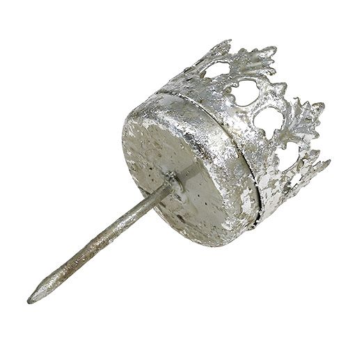 Product Tealight holder silver to stick Ø3.8cm H9.5cm