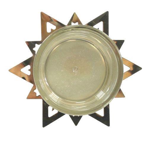 Product Tea light holder star gold 23.5cm 4pcs