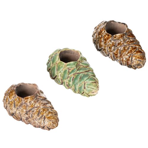 Tealight holder pine cone design candle holder 8cm 3pcs buy online | Floristik24.co.uk