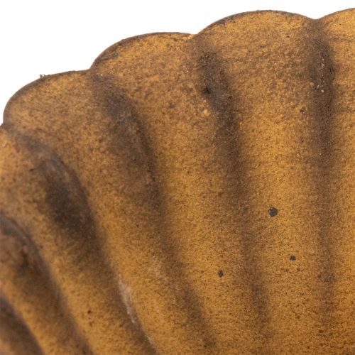 Vintage tealight holder, small bowl, rust-colored metal, Ø10cm, H4.5cm | Floristik24.co.uk