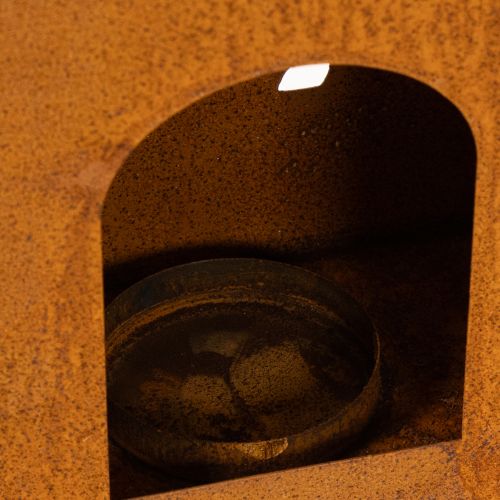 Christmas tealight holder, rusted metal candle holder, deer, 45x14cm | Floristik24.co.uk
