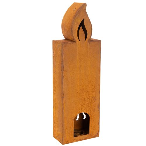 Christmas tealight holder, rusted metal candle holder, deer, 45x14cm | Floristik24.co.uk