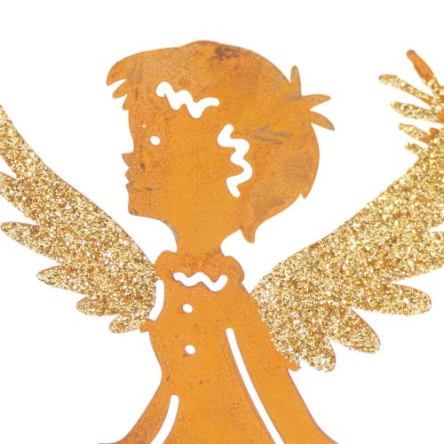 Christmas tealight holder, angel decoration, rust decoration, Ø8cm H18cm | Floristik24.co.uk