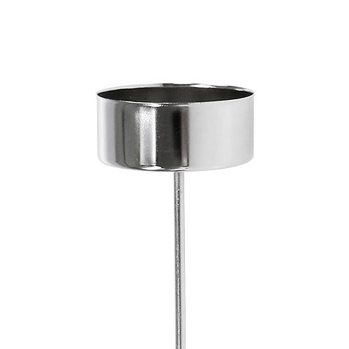 Product Tealight holder for sticking silver 21cm 8 pcs