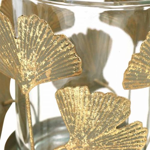 Floristik24 Tea light holder ginkgo leaves gold ginkgo candle holder table decoration Ø8.5cm
