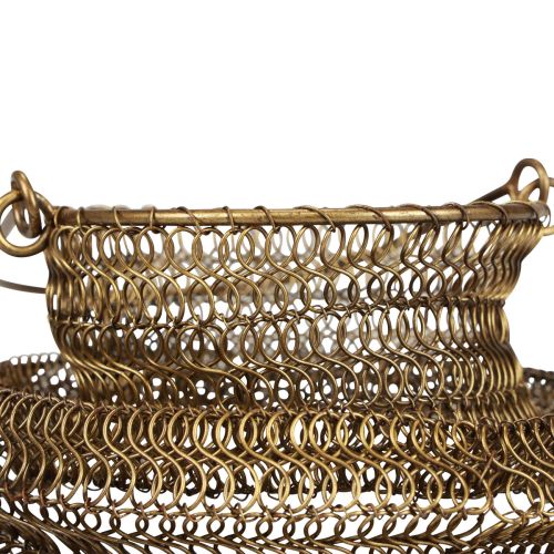 Tealight holder metal brass upcycling garden lantern Ø18cm