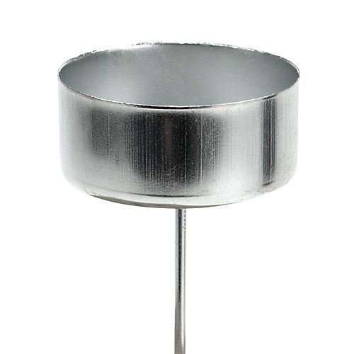 Floristik24 Tealight holder silver Ø4cm L7cm 4pcs