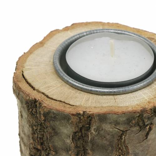 Floristik24 Tealight holder elm wood Ø 7-8.5cm H10cm