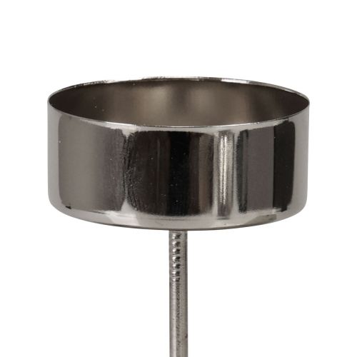 Tealight holder for sticking Advent wreath silver Ø4cm 8pcs