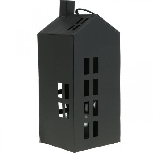 Floristik24 Lantern house, light house metal black Ø4.4cm H22cm