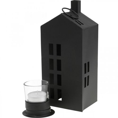 Floristik24 Lantern house, light house metal black Ø4.4cm H22cm