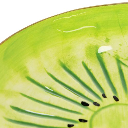 Product Round ceramic plates with kiwi motif, suitable for dining table or kitchen, 16cm, 2 pieces