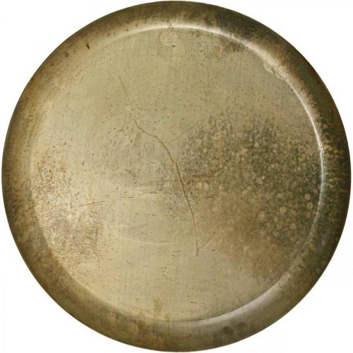 Deco plate brass look Metal plate decoration