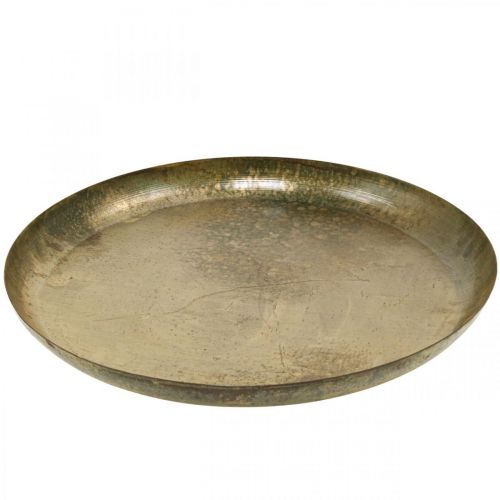 Floristik24 Deco plate brass look Metal plate decoration Ø40cm