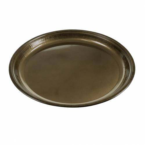 Floristik24 Decorative plate made of metal bronze with glaze effect Ø50cm