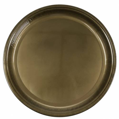 Floristik24 Decorative plate made of metal bronze with glaze effect Ø50cm