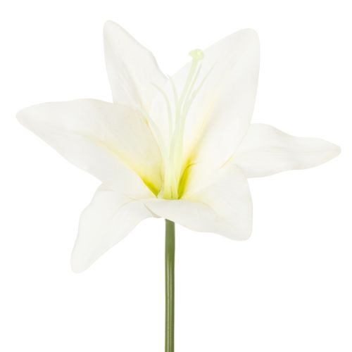 Artificial White Tiger Lily Bouquet for Vases and Arrangements, 29cm, Set of 6