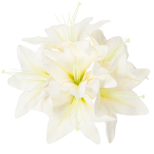 Artificial White Tiger Lily Bouquet for Vases and Arrangements, 29cm, Set of 6 | Floristik24.co.uk