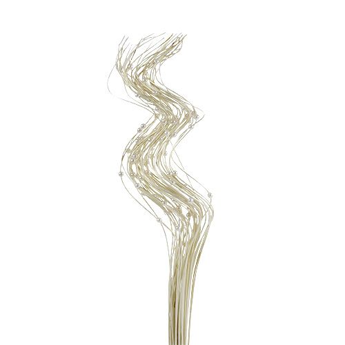 Floristik24 Ting Ting Curly with pearls 60cm bleached 40 pcs