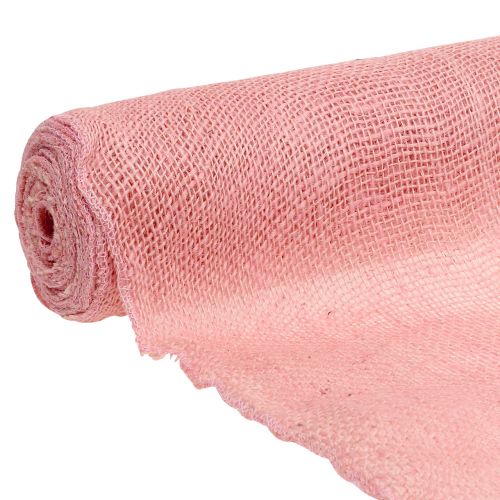 Floristik24 Tablecloth jute pink 50cm x 910cm