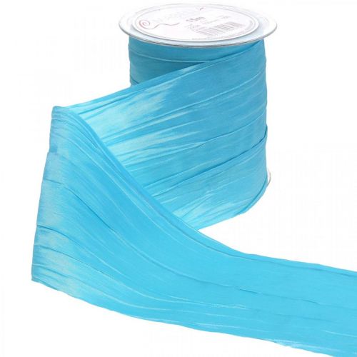 Floristik24 Table ribbon Crash Turquoise 100mm 15m