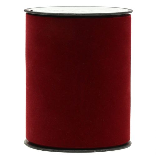 Floristik24 Table tape velvet ribbon dark red 100mm 8m